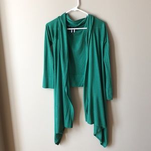 BCBG MaxAzria 🌸 Asymmetric Green Vest